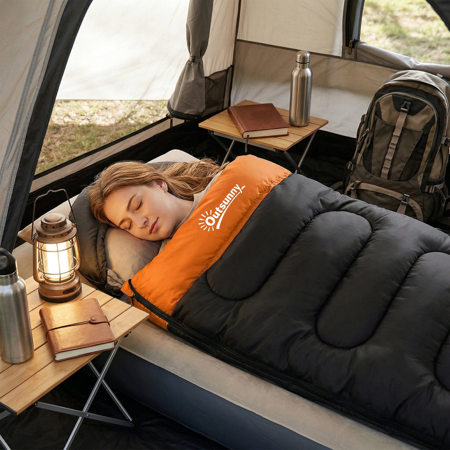 Sleeping Bag for Adults, Lightweight & Compact Sleeping Bag, Grey
