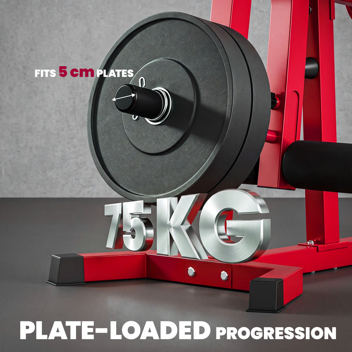 3-in-1 Adjustable Weight Bench with Leg Extension and Curl - Red