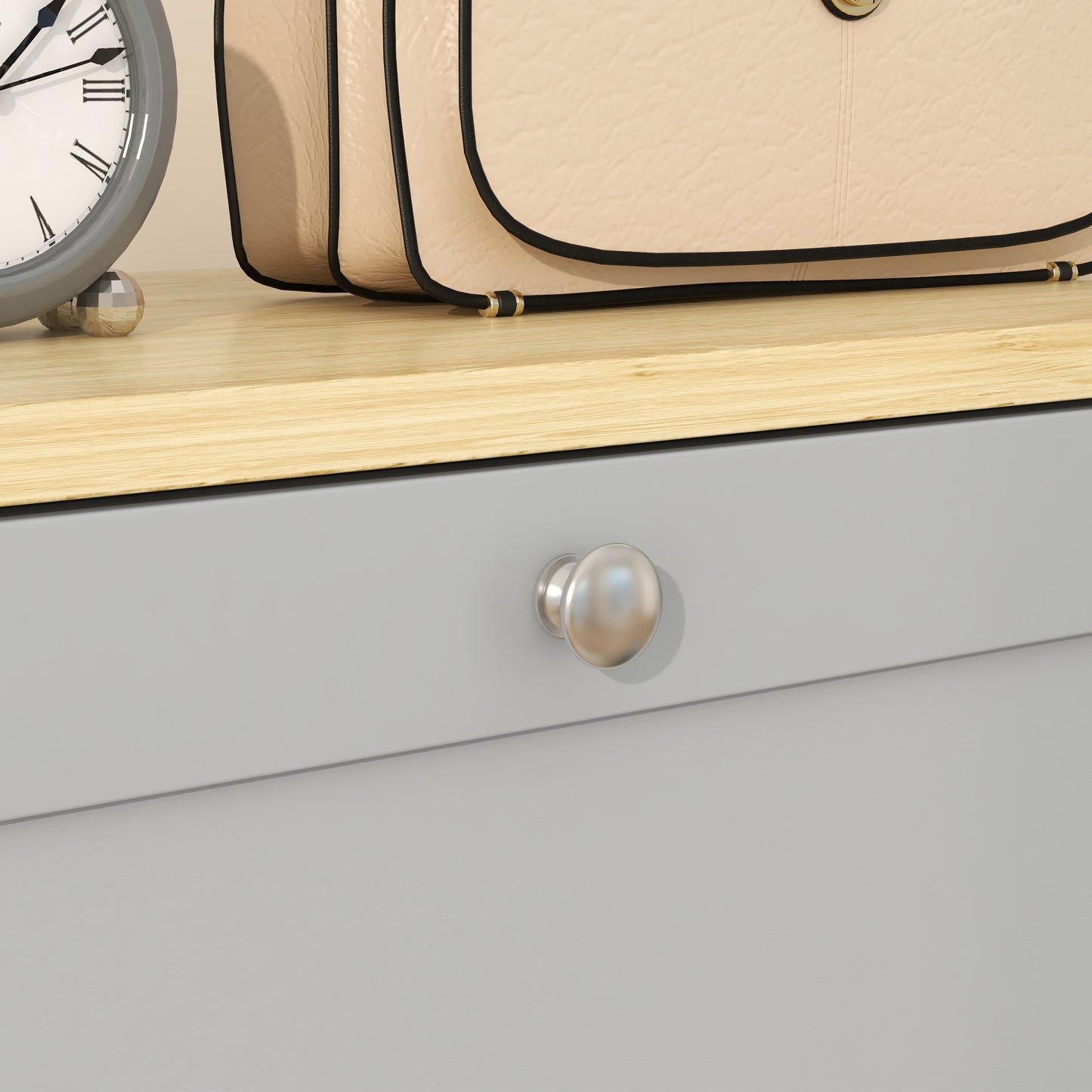 Narrow Shoe Cabinet with 3 Flip Drawers for 18 Pairs of Shoes Grey