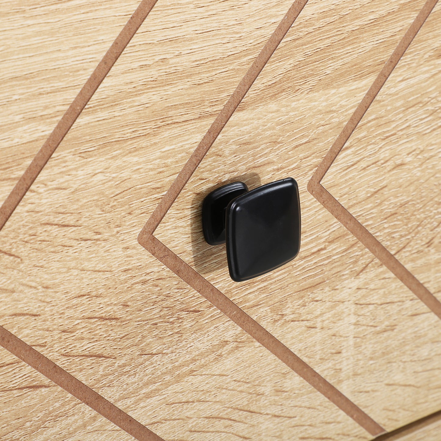 Chest Of 5 Drawers Storage Unit Unique Zigzag Design Anti Tip & Top