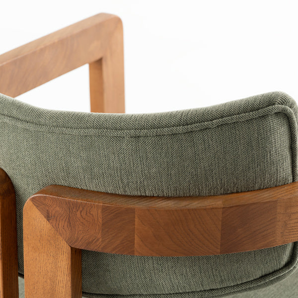 Jolie Dining Chair – Sage Green – Chestnut Frame