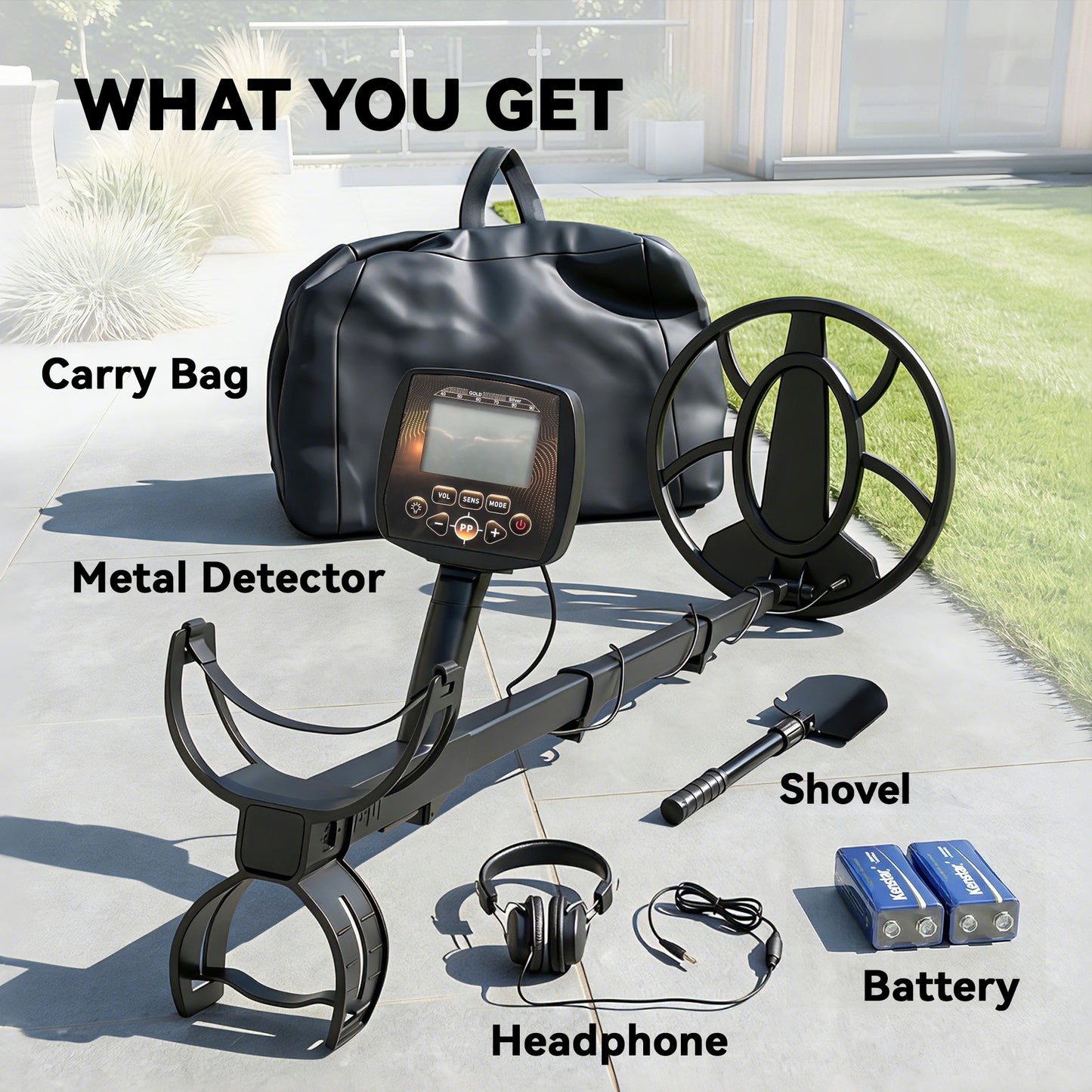 5 Modes Metal Detector for Adults with IP68 Waterproof Search Coil
