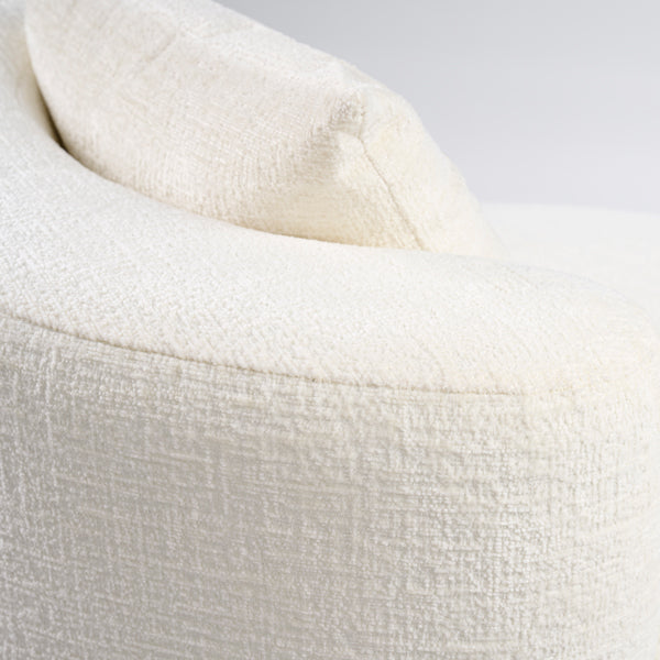 Tubio Lounge Chair Ivory Chenille