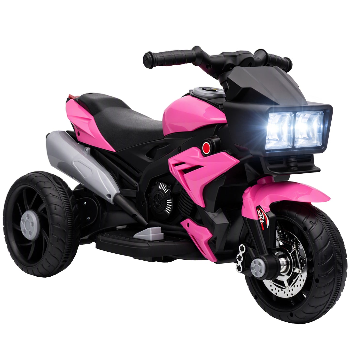 Kids Electric Motorcycle Ride-On Toy w/ High-Traction Wheels, Pink