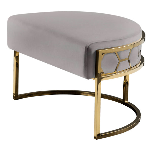 Alveare footstool Brass - Silver