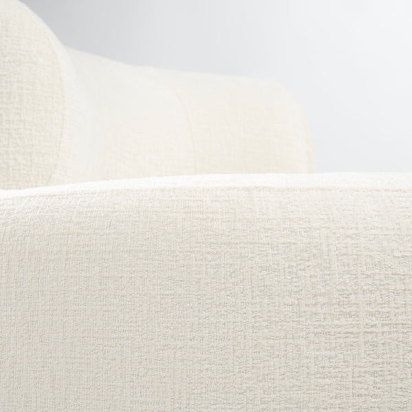 Rolls Swivel Chair Ivory Chenille