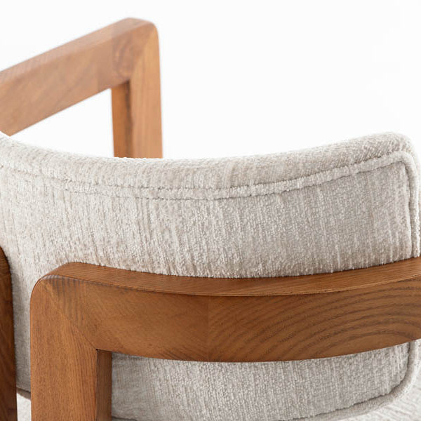 Jolie Dining Chair – Light taupe – Chestnut Frame