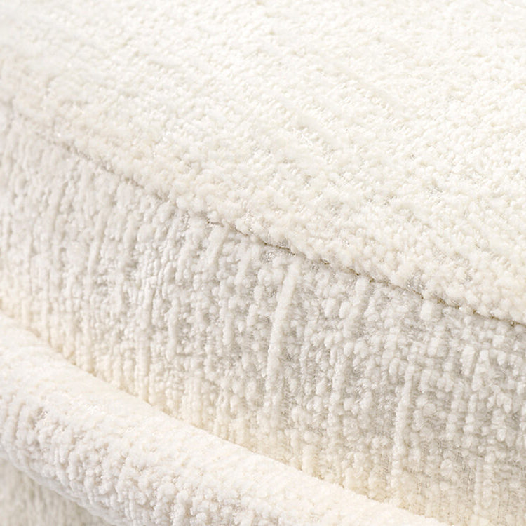 Tubio Footstool Ivory Chenille