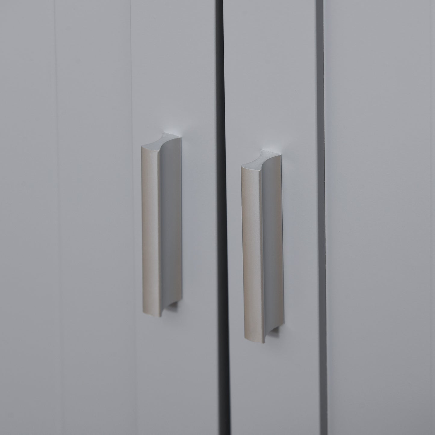 Wood Cat Litter Box Enclosure Furniture w/ Adjustable Interior Wall Grey