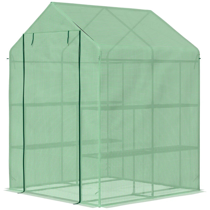 Walk in Garden Greenhouse with Shelving