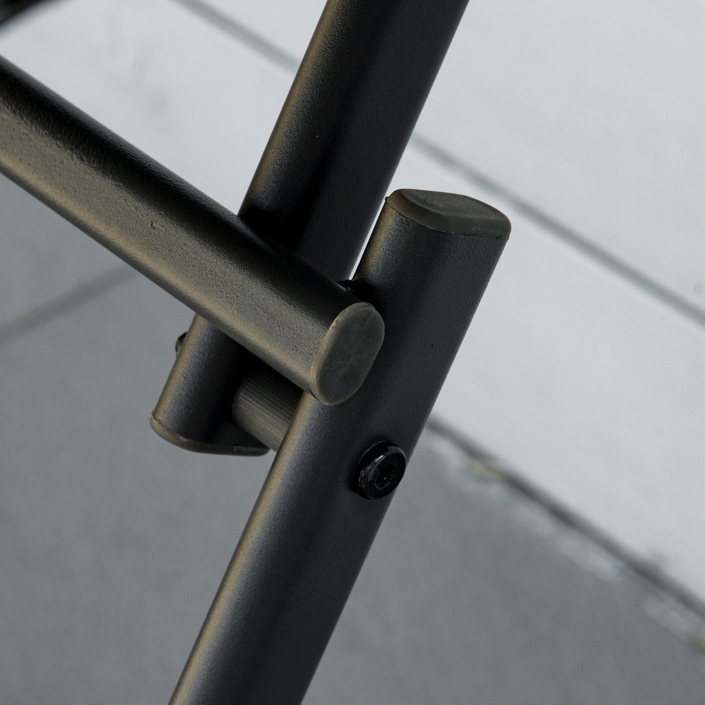 3PC Bistro Set Rattan Furniture Garden Folding Chair Table Grey