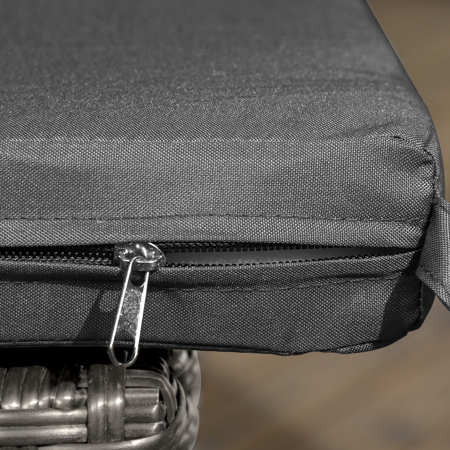 2 PCs Rattan Garden Chairs with Cushion, Wicker Dining Chairs, Grey