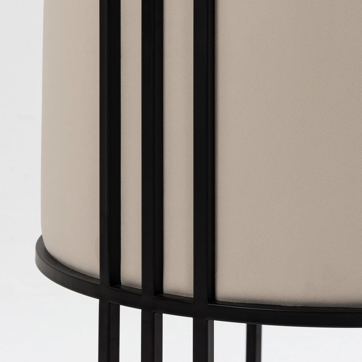 Aria Dining Chair - Taupe - Black Frame