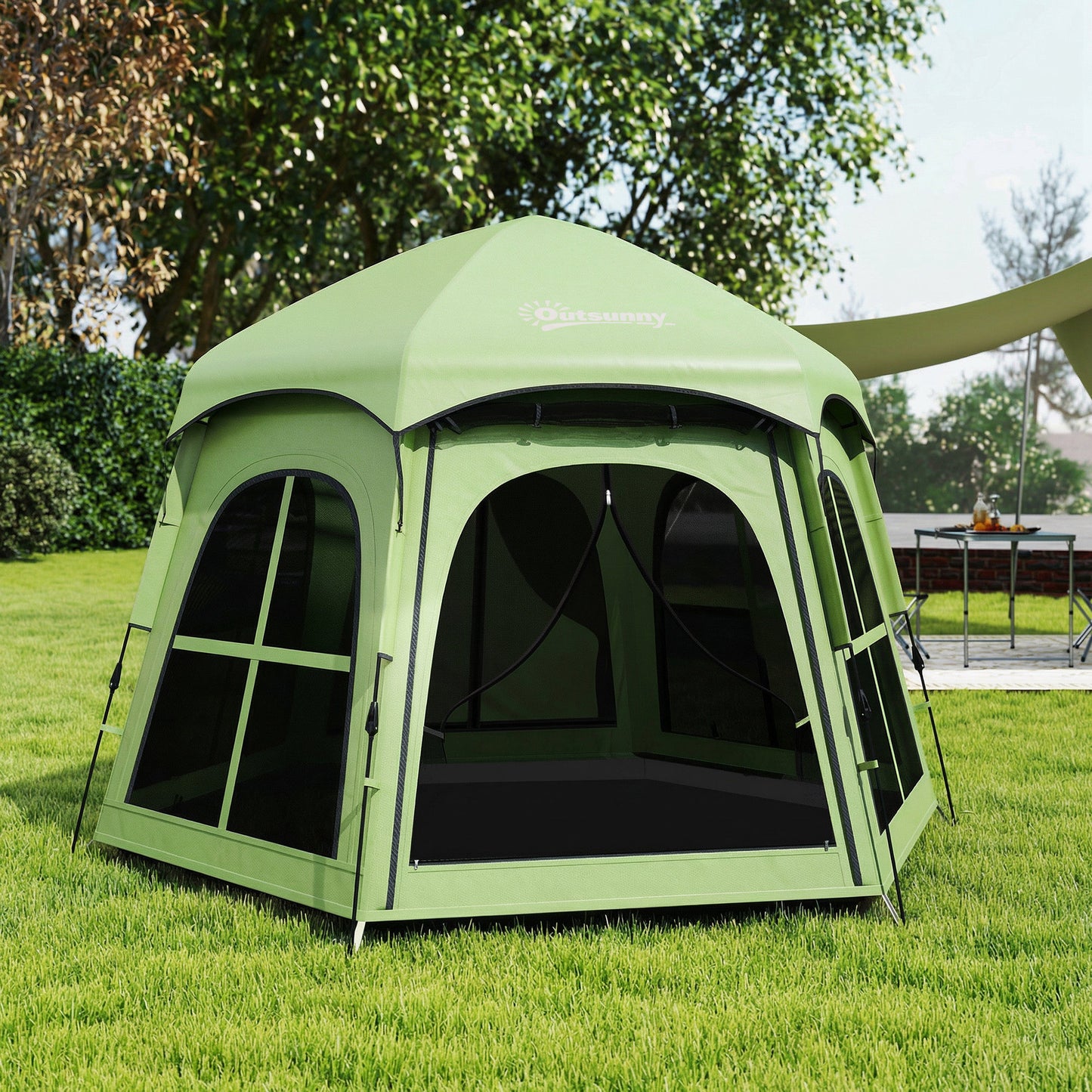 Pop Up Tent 3000mm Waterproof for 3-4 Person Green