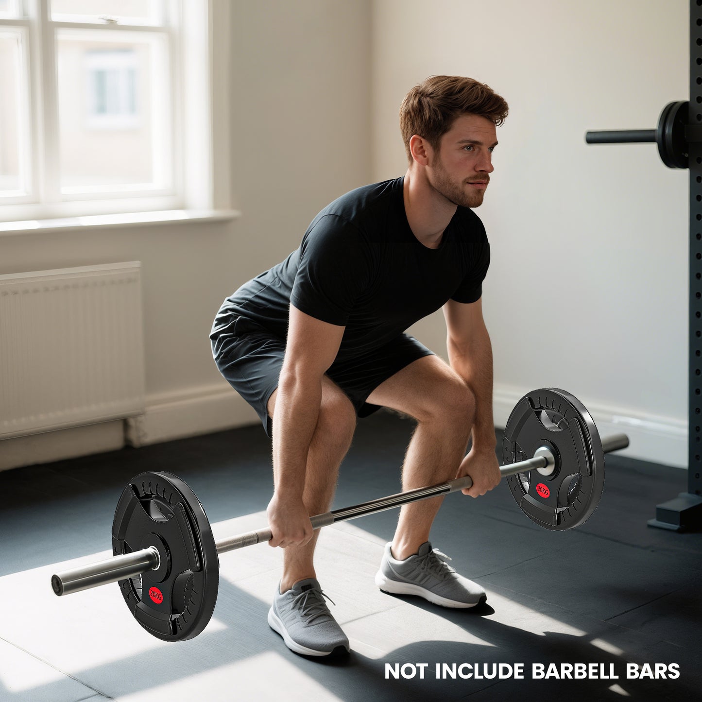 20kg Olympic Weight Plate, Weight Plate Disc with Tri-Grips