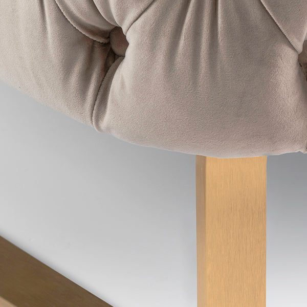 Grosvenor Two Seat Sofa - Taupe - Brushed Brass