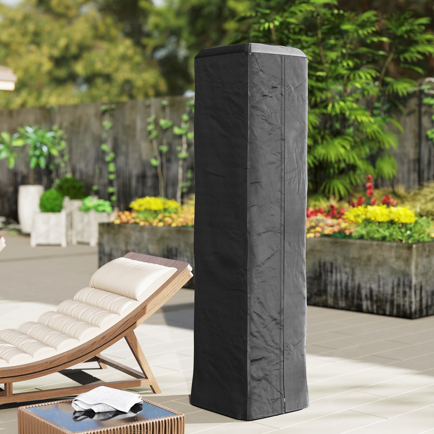 Heavy Duty Gas Pyramid Outdoor Patio Heater Cover, Black