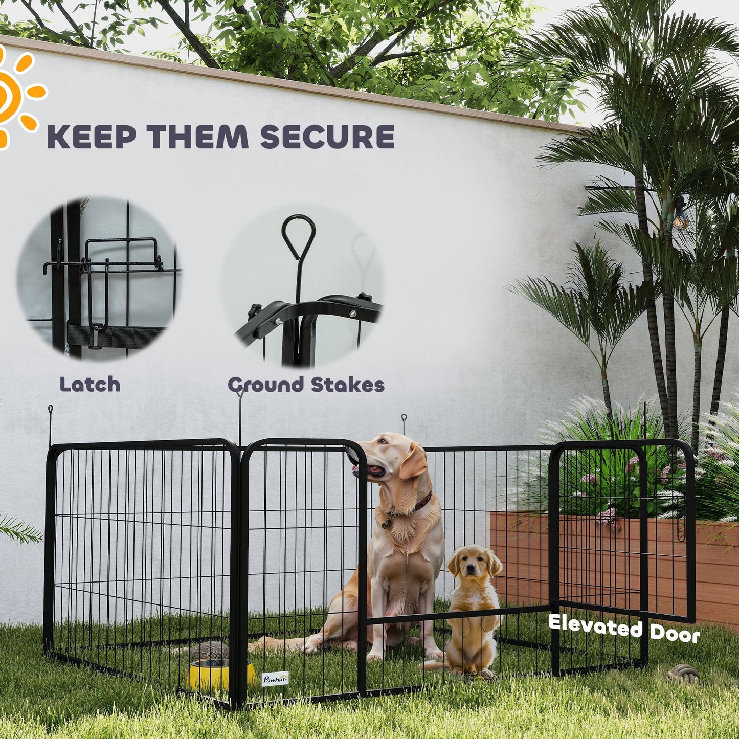 Whelping Box w/ Washable Whelping Pad, Wind-Resistant Cloth, Black