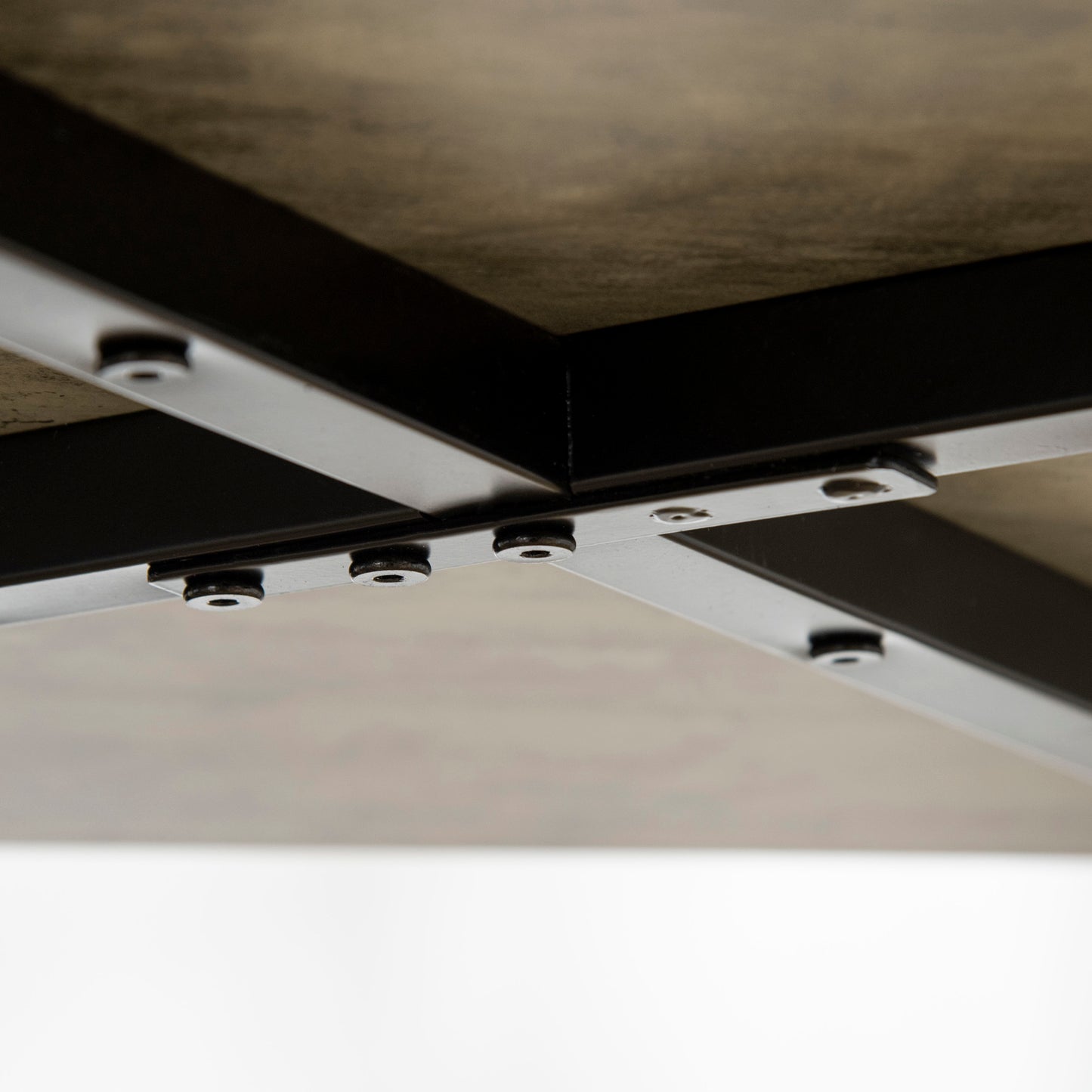 Concrete Effect Square Bar Table Set with Stools for 4 People Grey