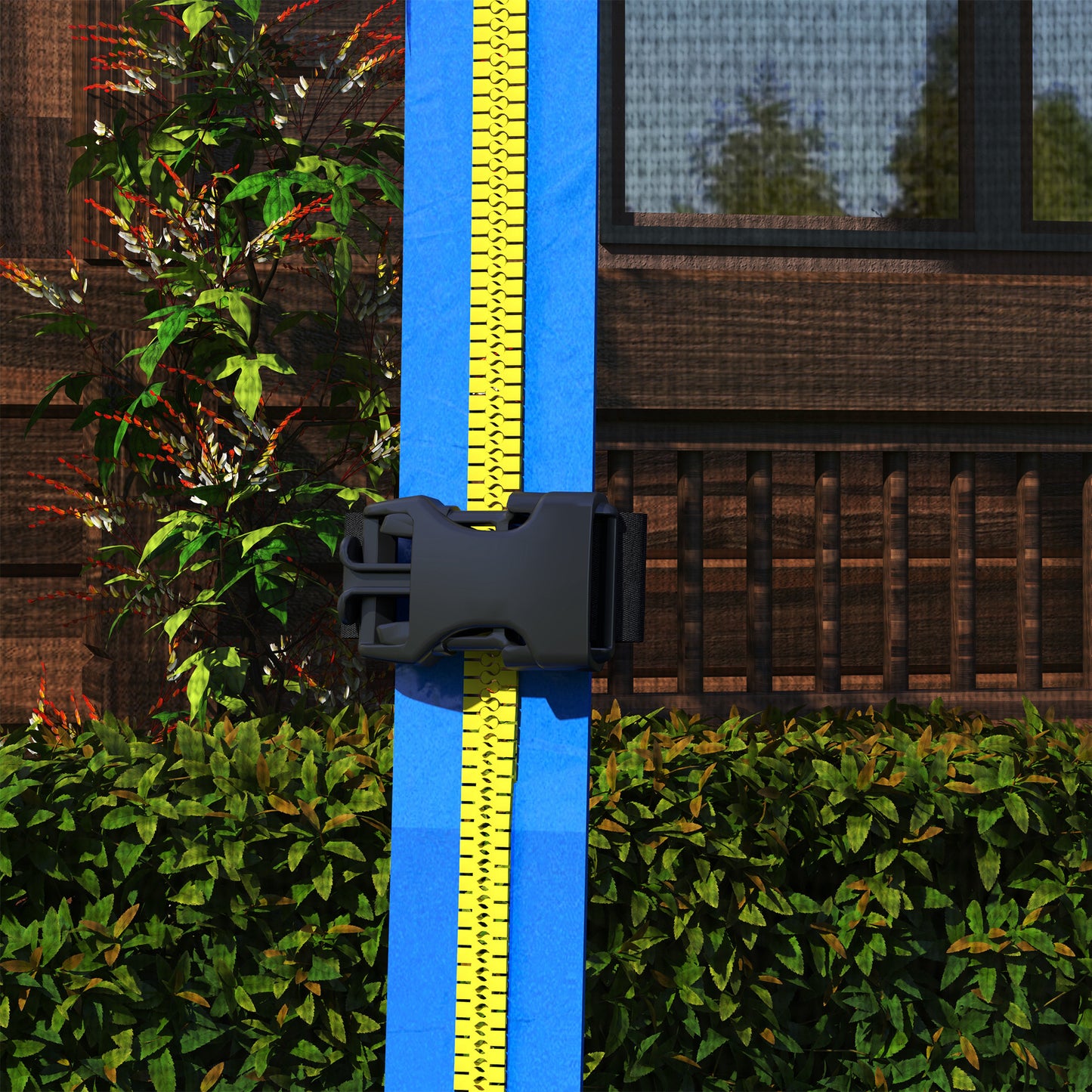 8ft Trampoline with Safety Enclosure Net, Steel Frame Outdoor Trampoline, with Edge, Safety Cover