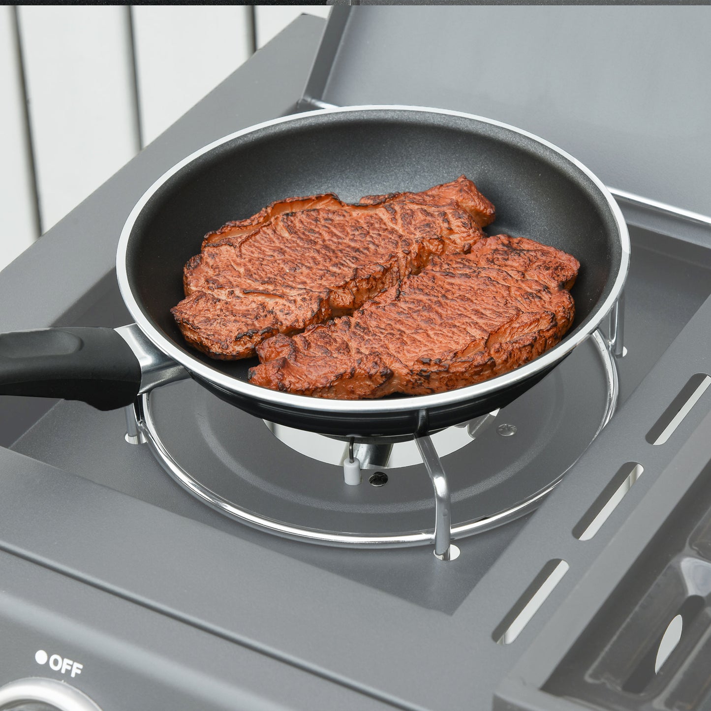 Gas Barbecue Grill 3+1 Burner Garden BBQ w/ Large Cooking Area