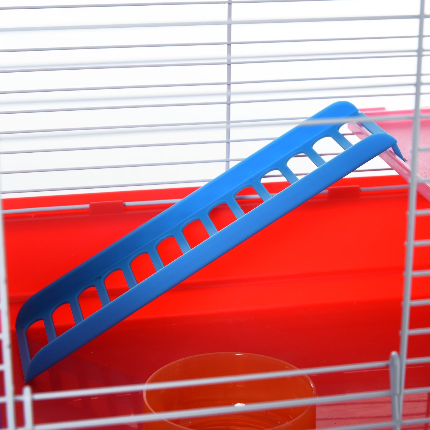 Portable 2 Storey Hamster Cage Small Pet Animal Cage Double Layers w/ Exercise Wheel Water Bottle Dishes