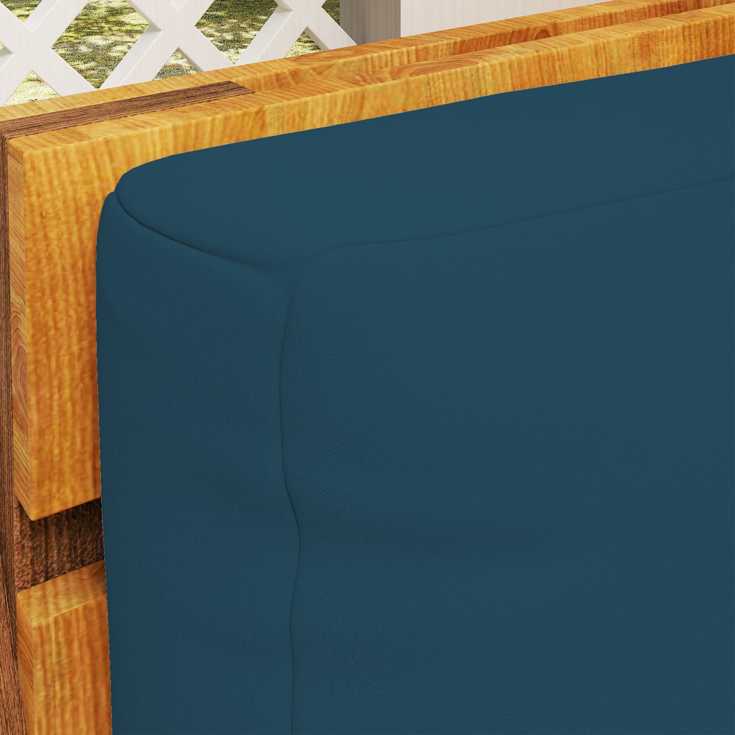 2 Seat Pallet Cushions 20cm Thick Outdoor Seat Pads, Navy Blue