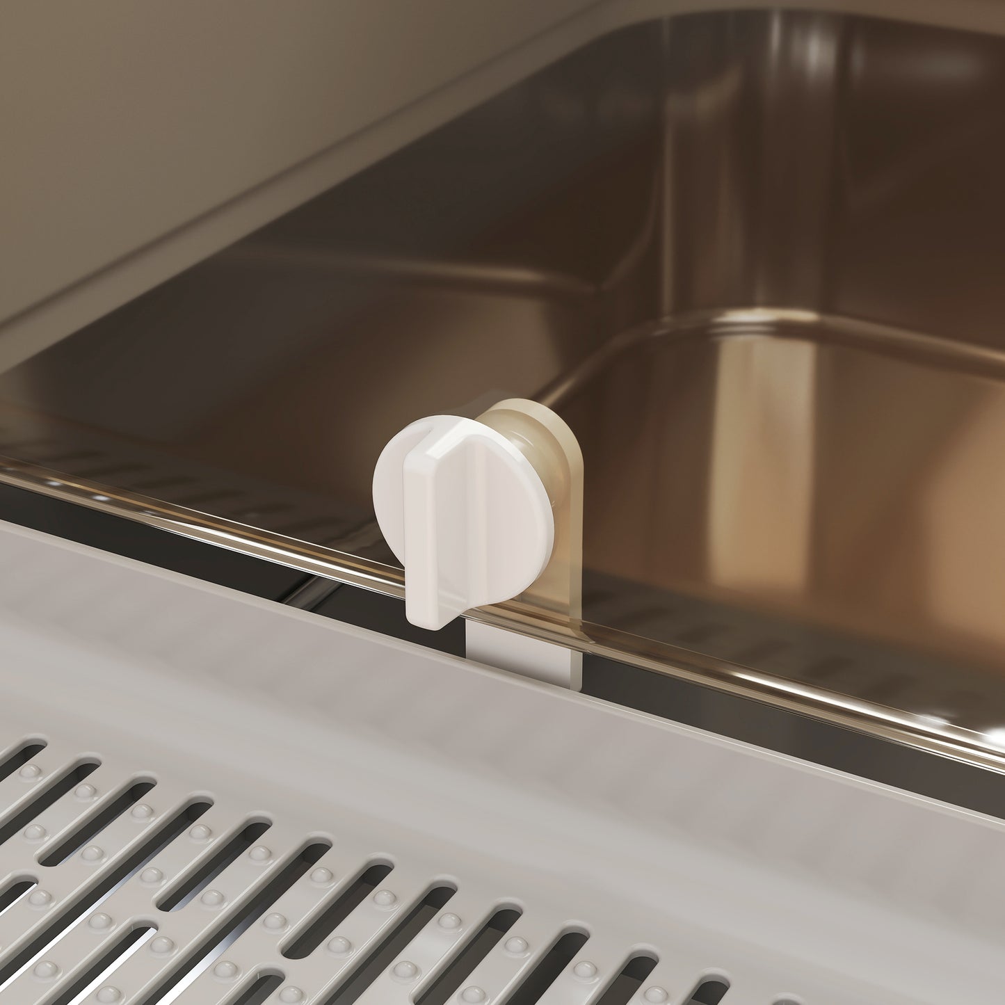 XXL Stainless Steel Litter Tray, Enclosed Cat Litter Box w/ Cover