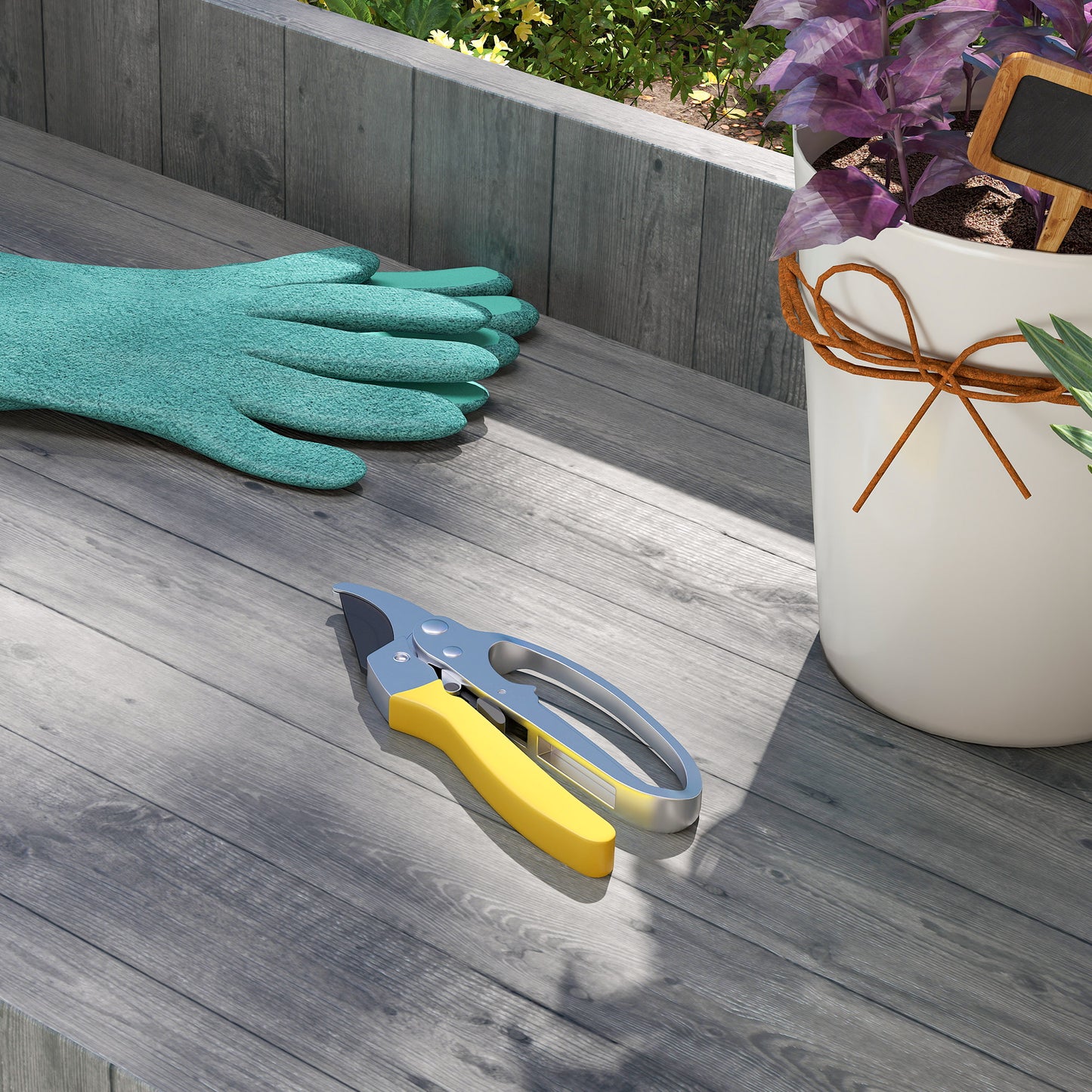 8" Garden Secateurs, Pruning Shears Heavy Duty with Safety Lock