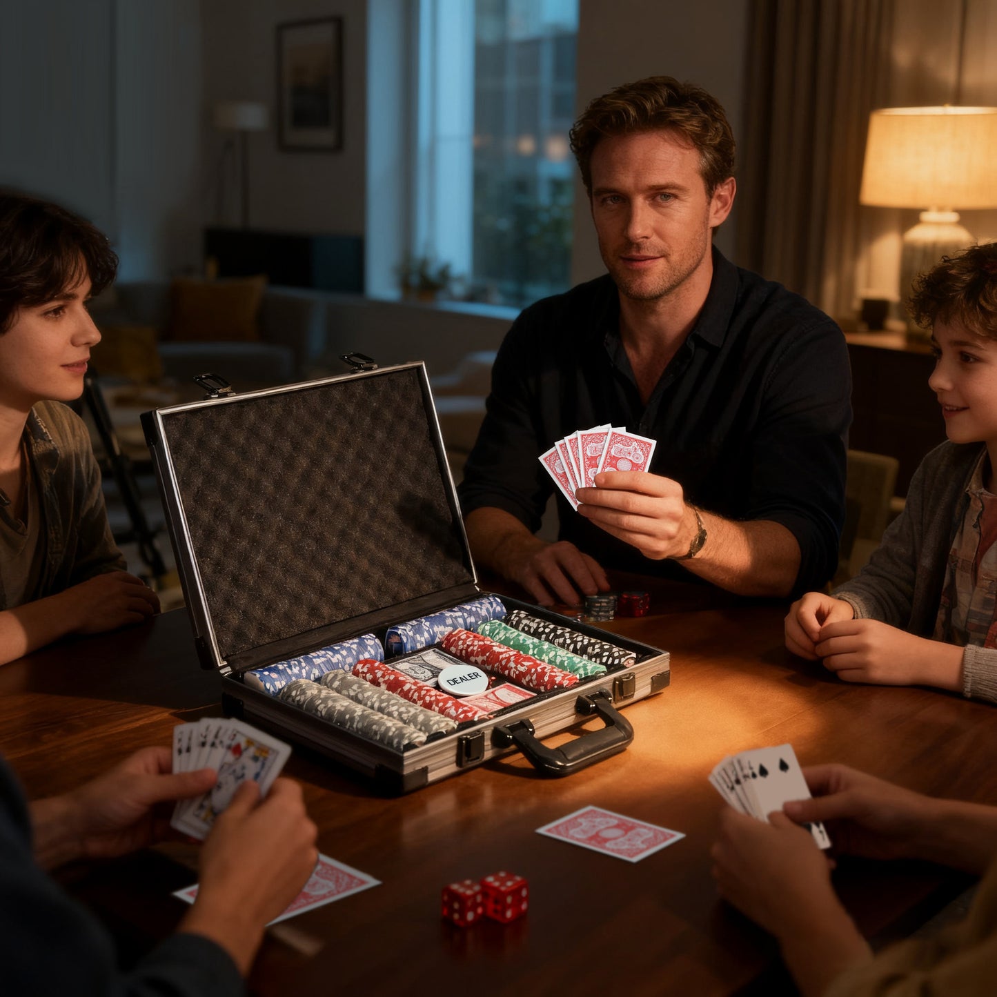 400-Piece Poker Chips Set, Texas Holdem Poker Set with Case, Mat