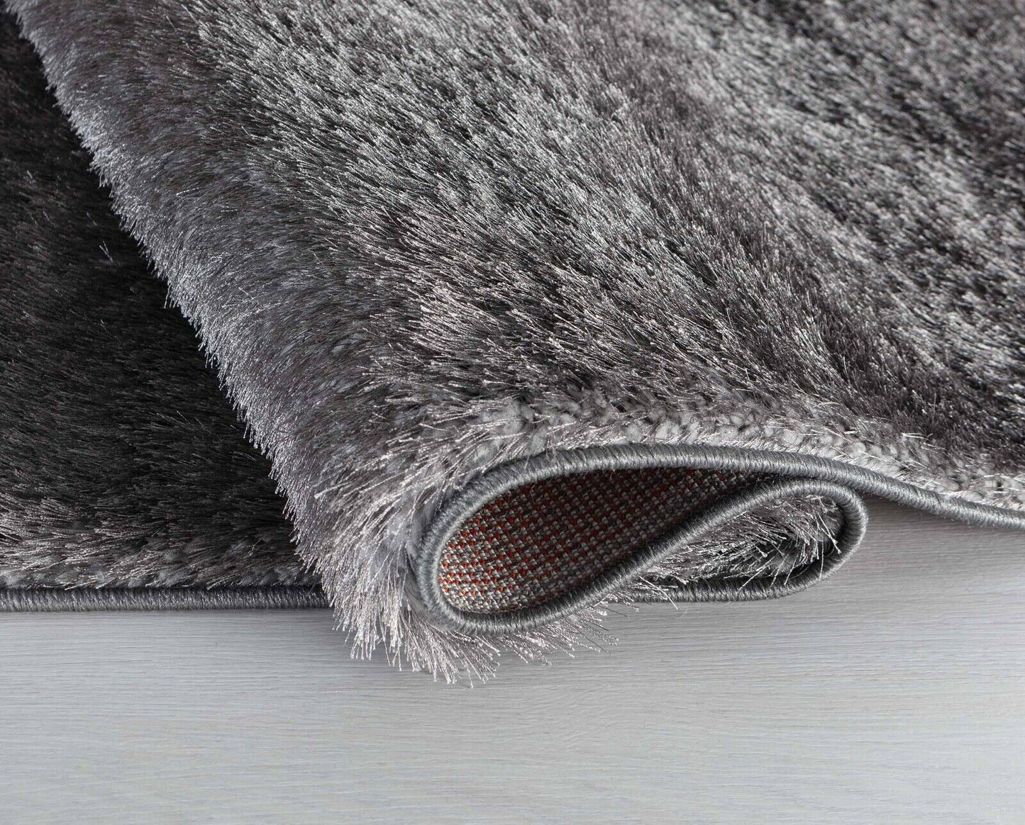 California Modern Soft Plain Shimmer Shaggy Area Rugs - 2 Colours Available