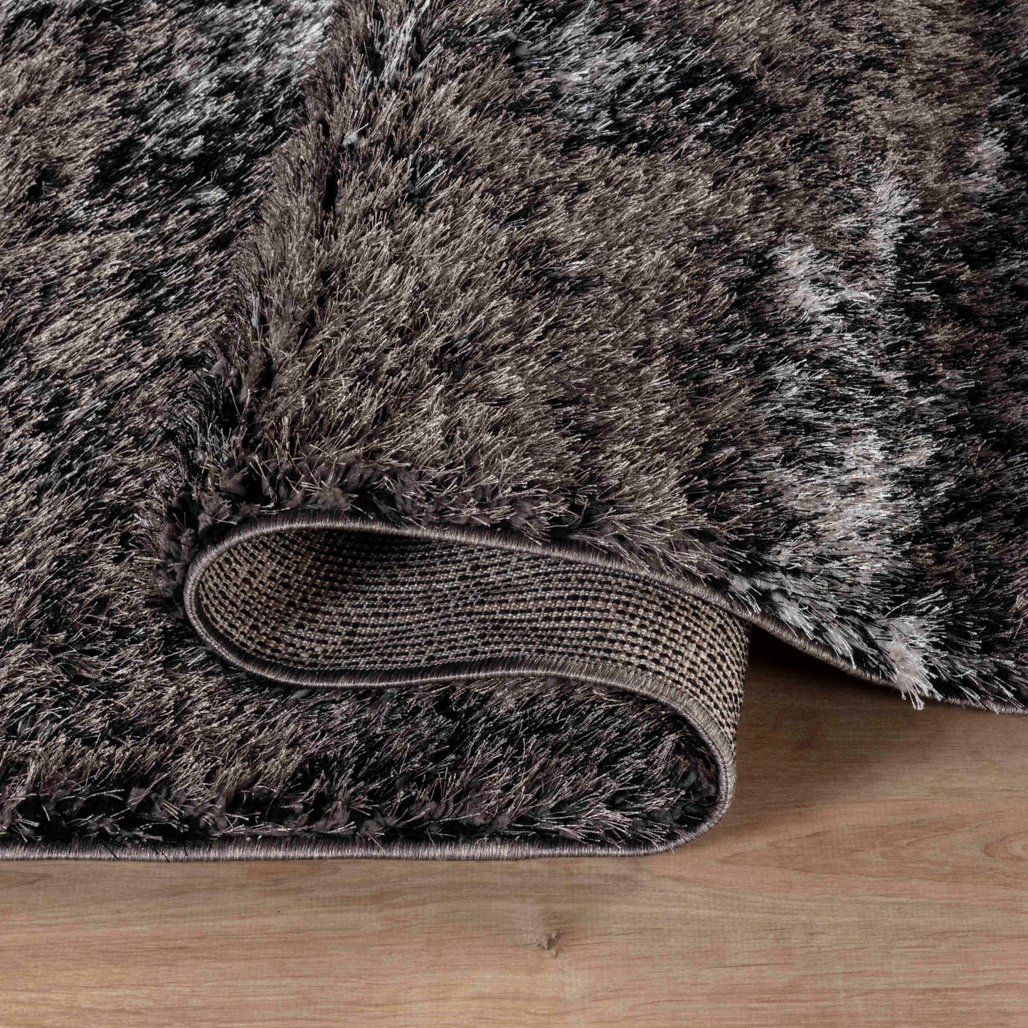California Modern Soft Two Tone Shimmer Shaggy Area Rugs - 3 Colours Available