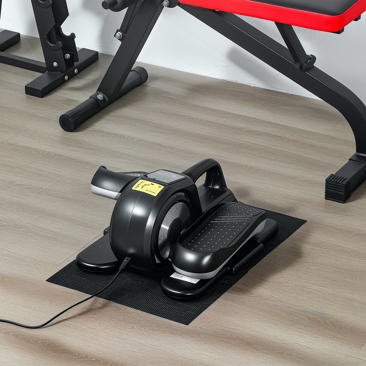 Mini Elliptical Machine, Seated Pedal Exerciser w/ Remote Control