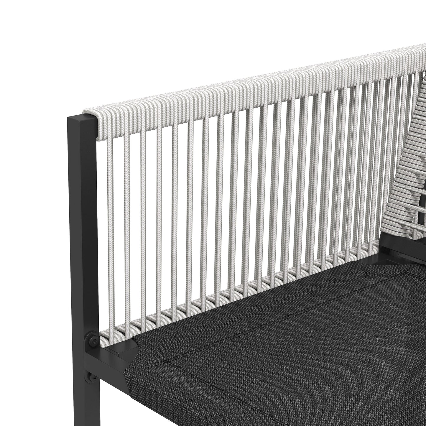 5 Pieces Patio Dining Set with Foldable Back, Light Grey