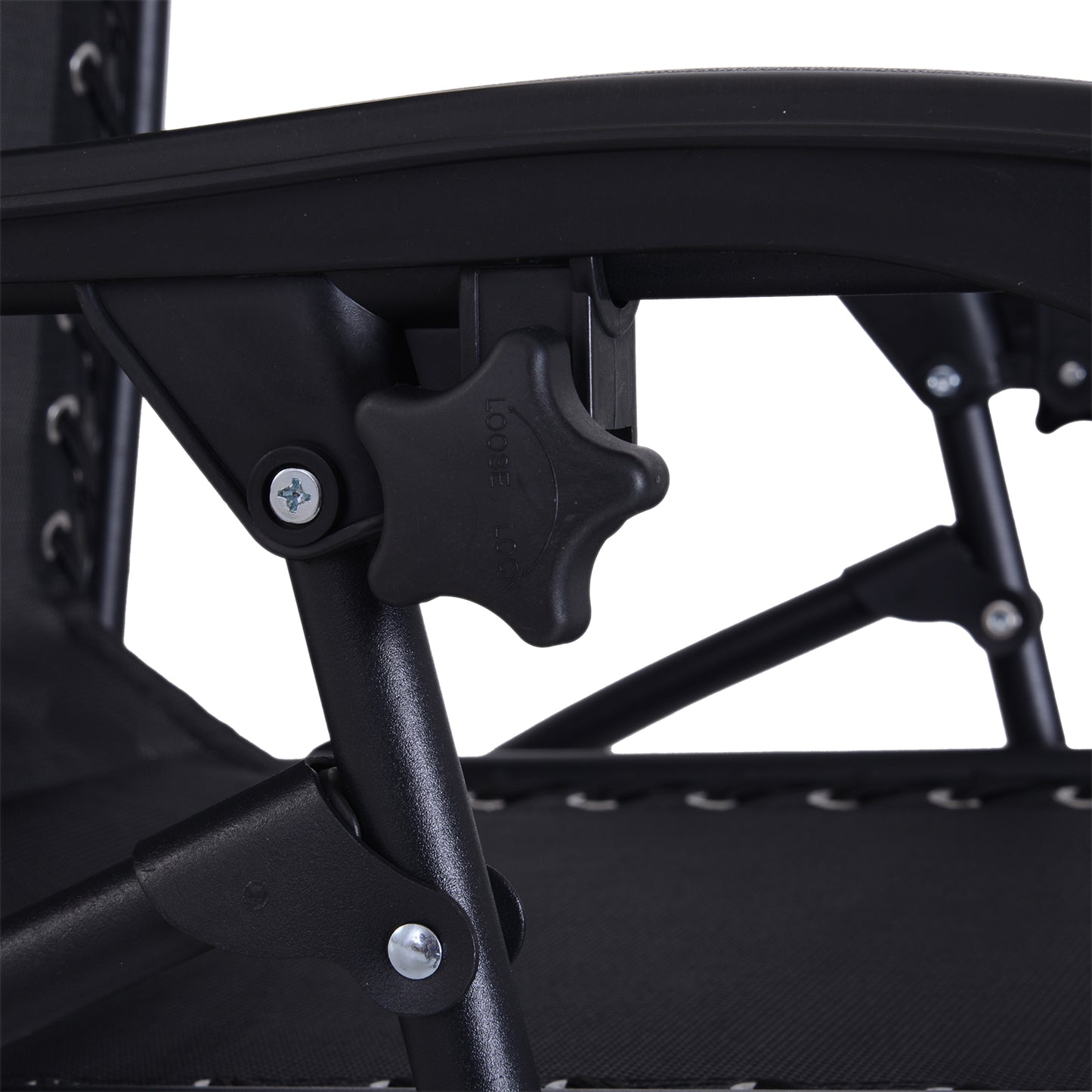 3PC Zero Gravity Chairs Sun Lounger Table Set w/ Cup Holders, Black