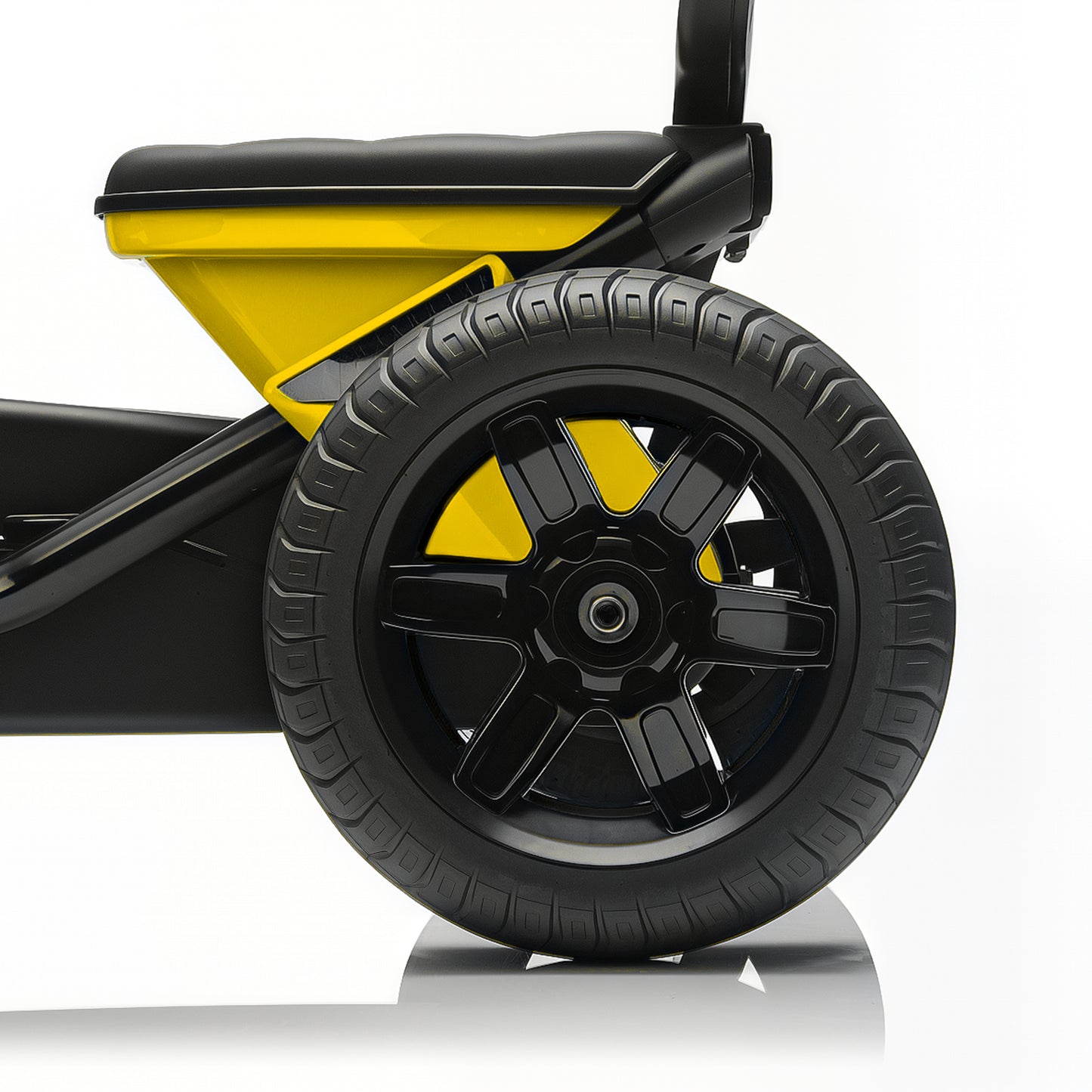 Pedal Go-Kart for Kids with Silent EVA Wheels, Metal Frame, Yellow