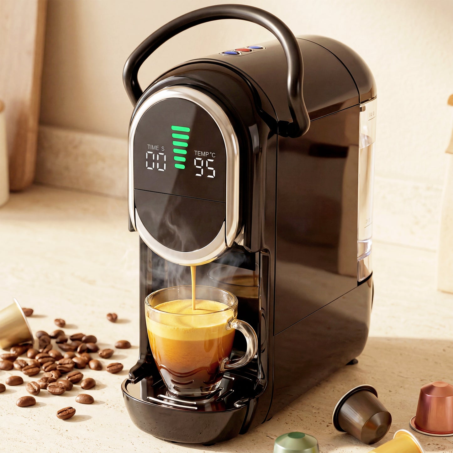 19 Bar Pod Coffee Machine for Nespresso and Dolce Gusto Capsule