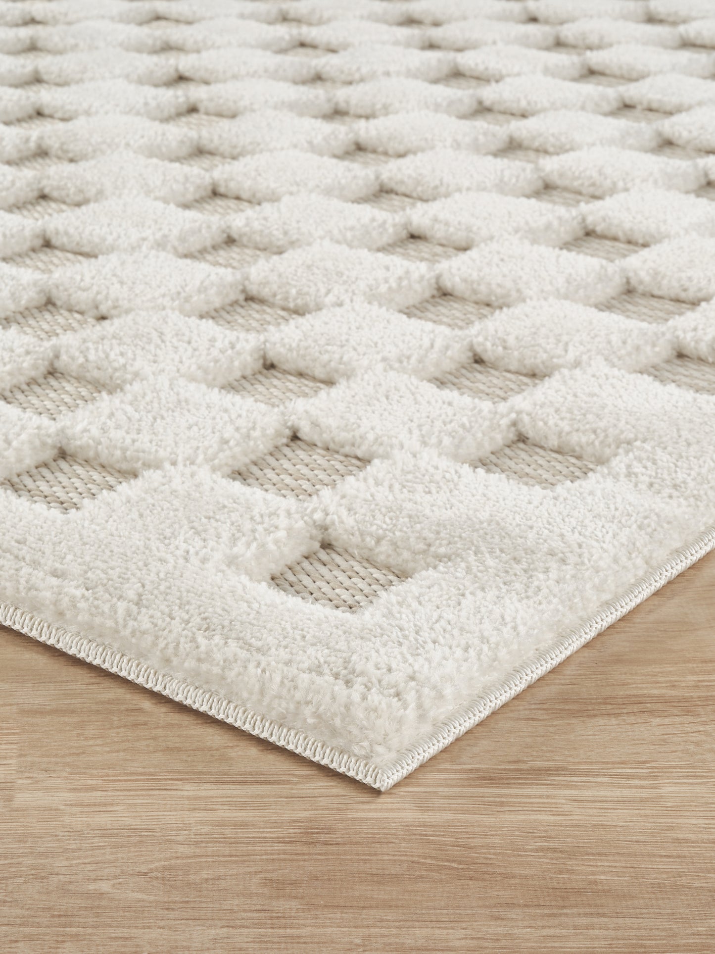 Freya Living Room Area Rug Contemporary 3D Embossed Modern Cubed Design