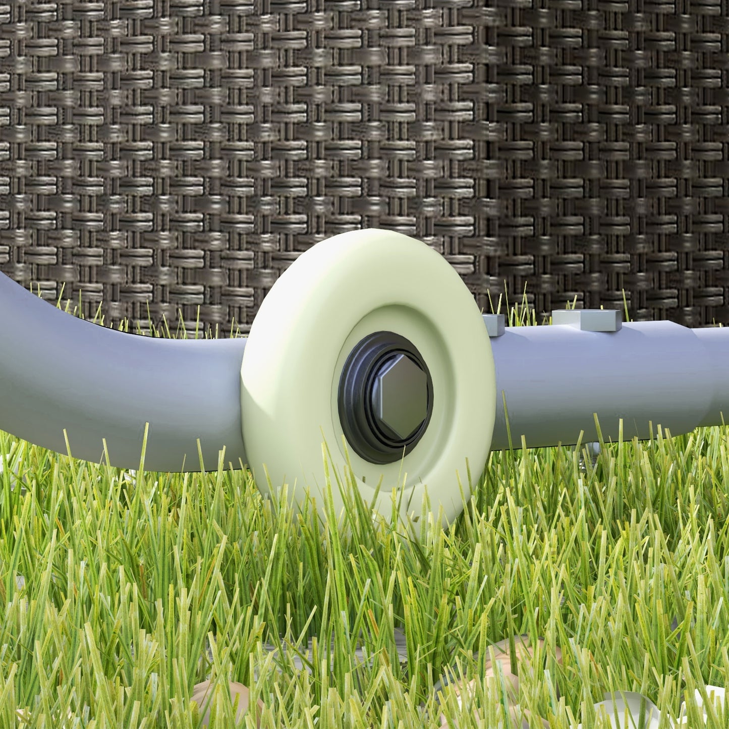 3 x 3(m) Mobile Pergola Kit, Portable Garden Gazebo with Wheels, Sandbags, Steel Frame, UV-Resistant