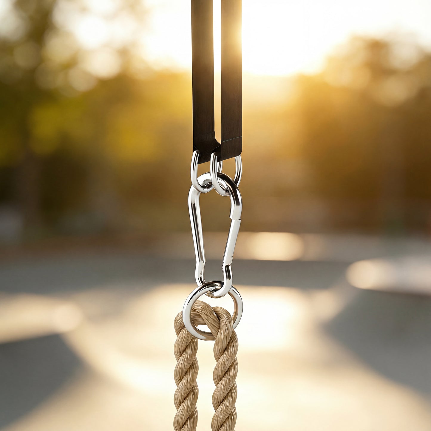 Swing Seat with Adjustable Wooden Seat for Kids