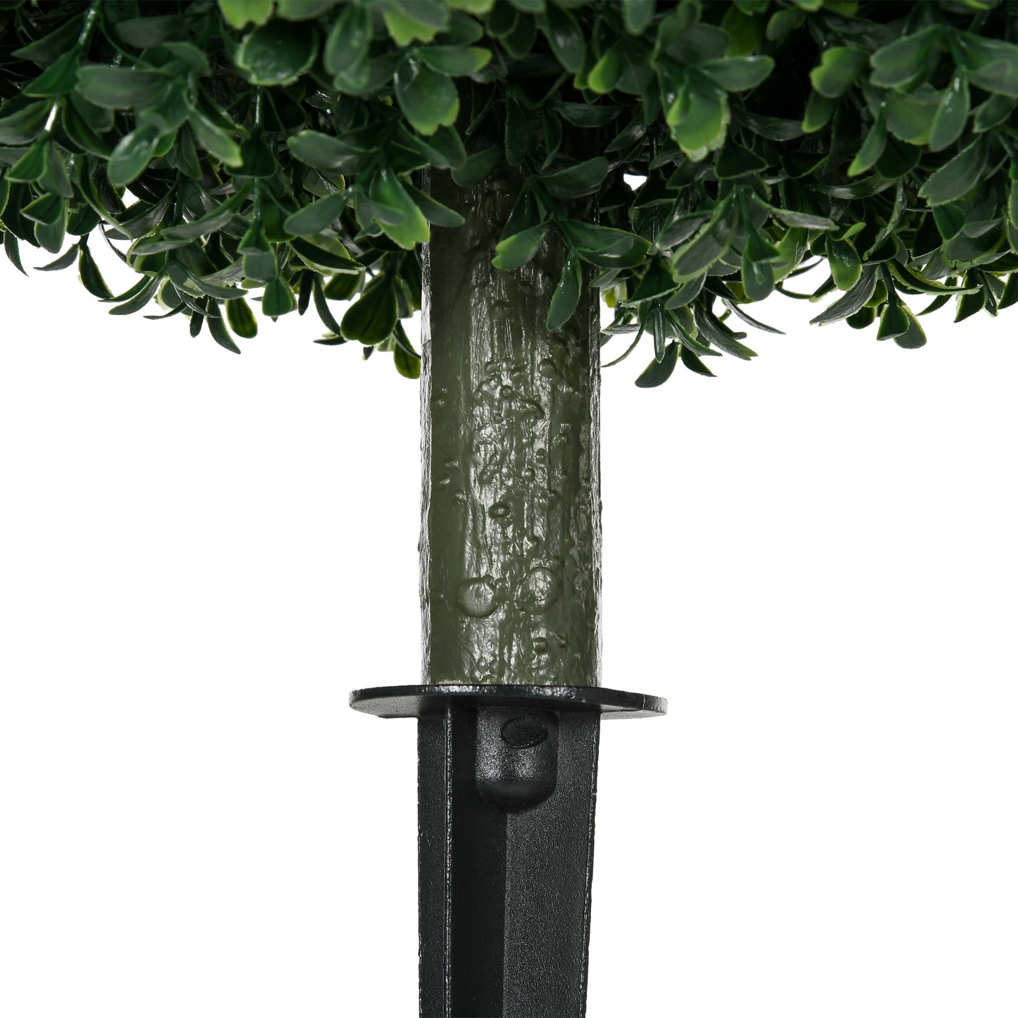 Set of 2 Artificial Boxwood Topiary Trees with Ground Stake