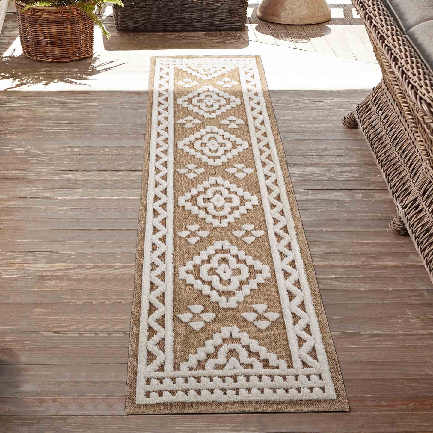 Harper Diamond Pattern Water Resistant Indoor Area Rugs - 2 Colours Available