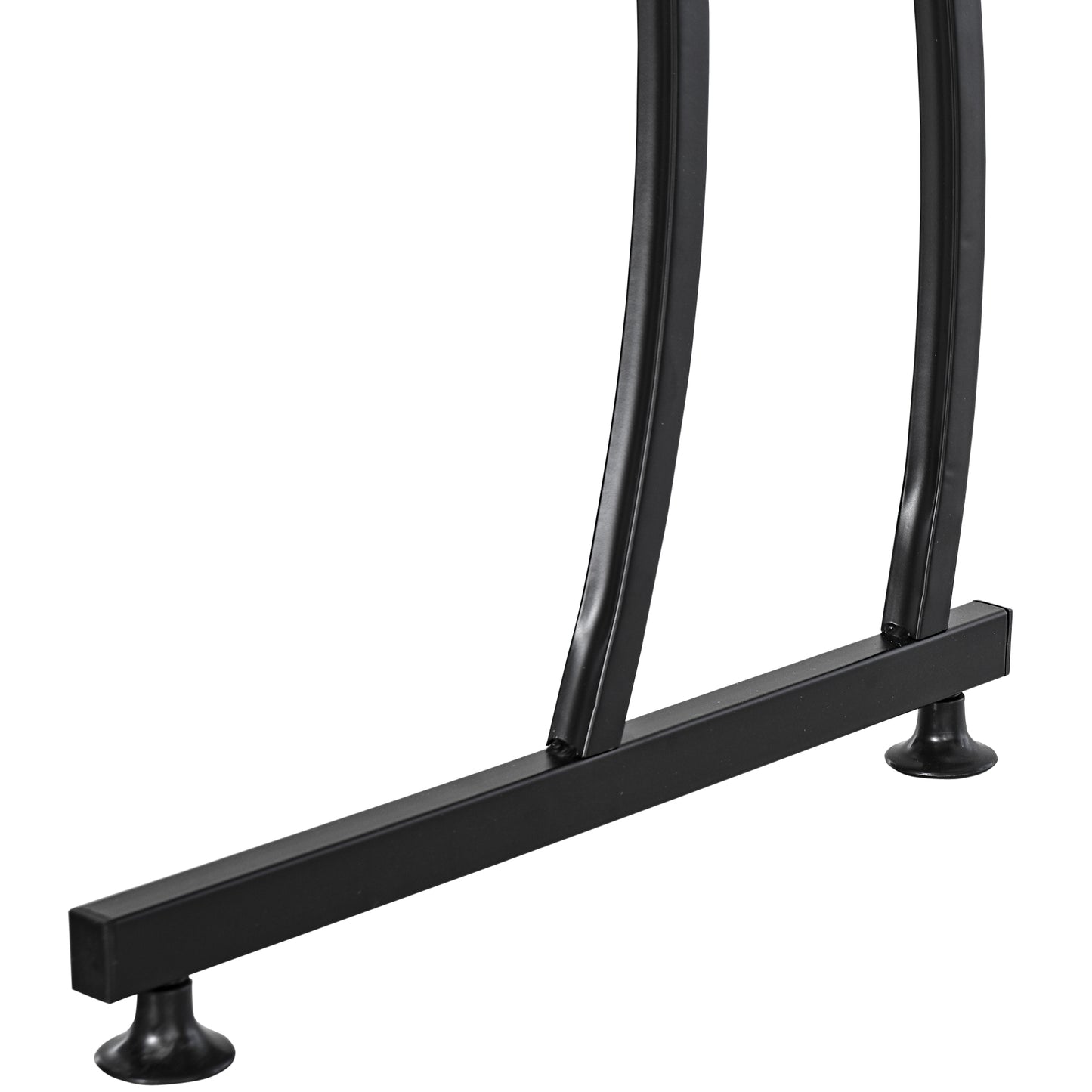 L Shape Computer Desk Corner Display Table Laptop Study Desk Minimalist Space Saving Wood Steel Gaming PC Workstation for Home Office Black