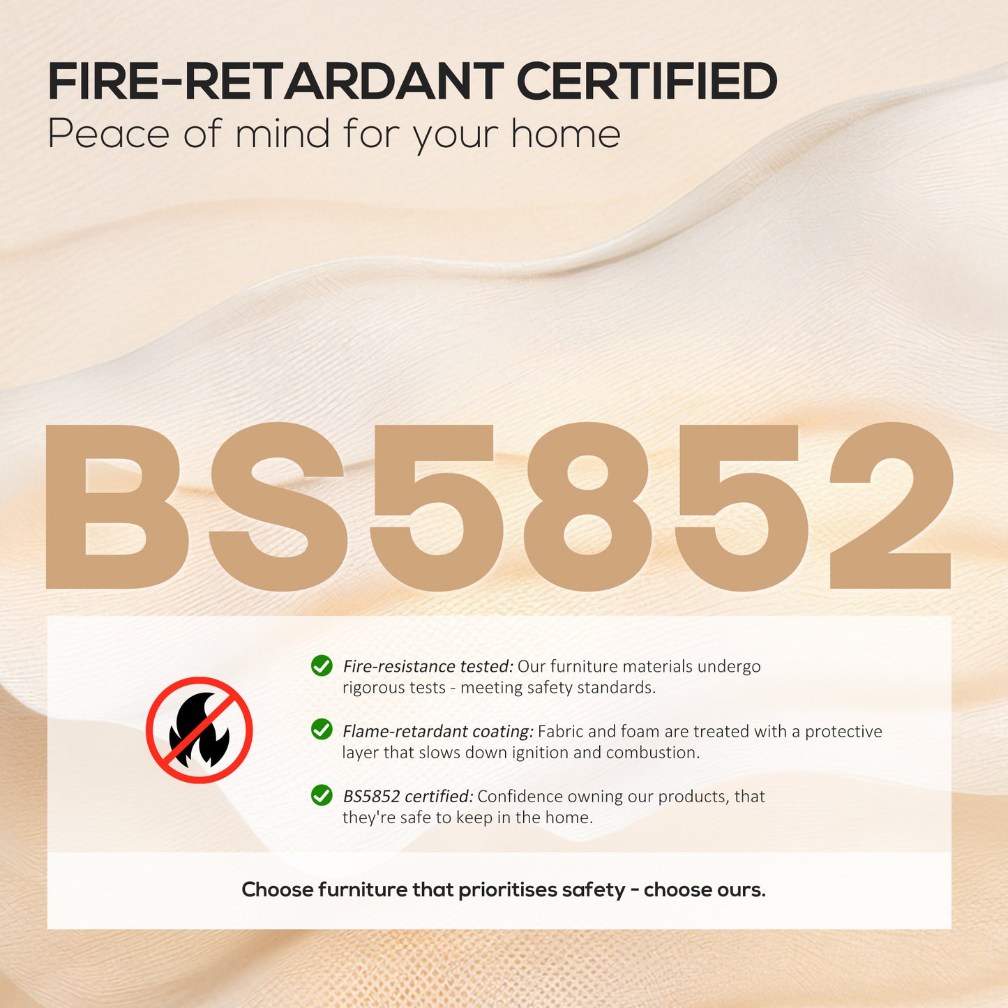 2 Seater Sofa, Fabric Modern Loveseat for Living Room, Cream