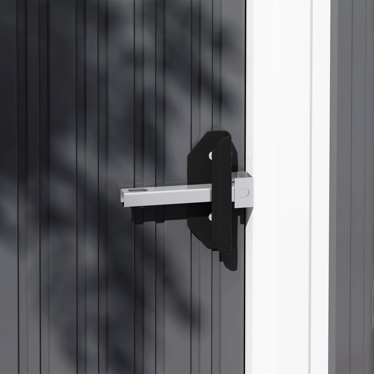 5 x 3ft Garden Storage Shed Sliding Door Sloped Roof Tool, Grey