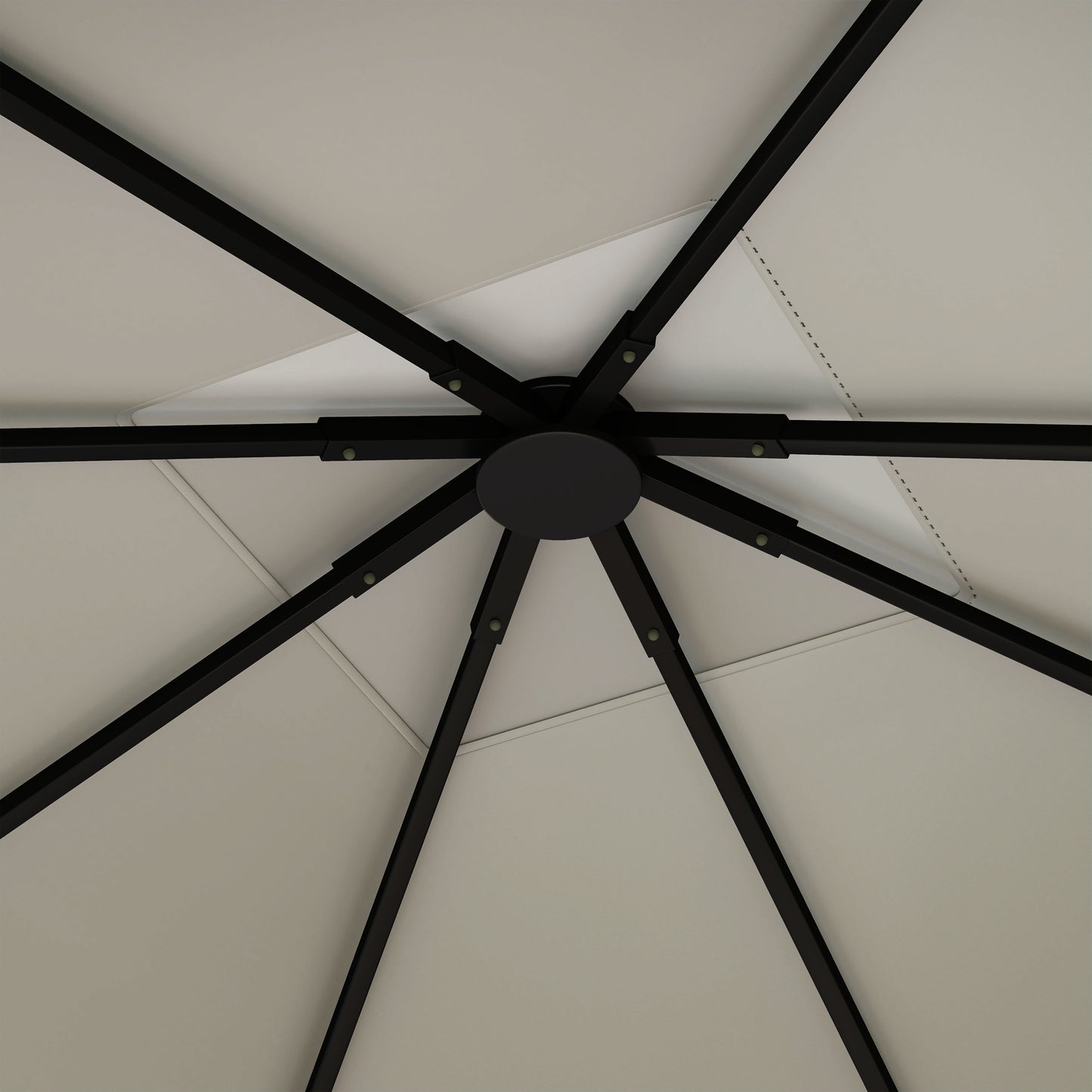 3 x 3(m) Gazebo Canopy Replacement Cover with Drain Holes, Grey