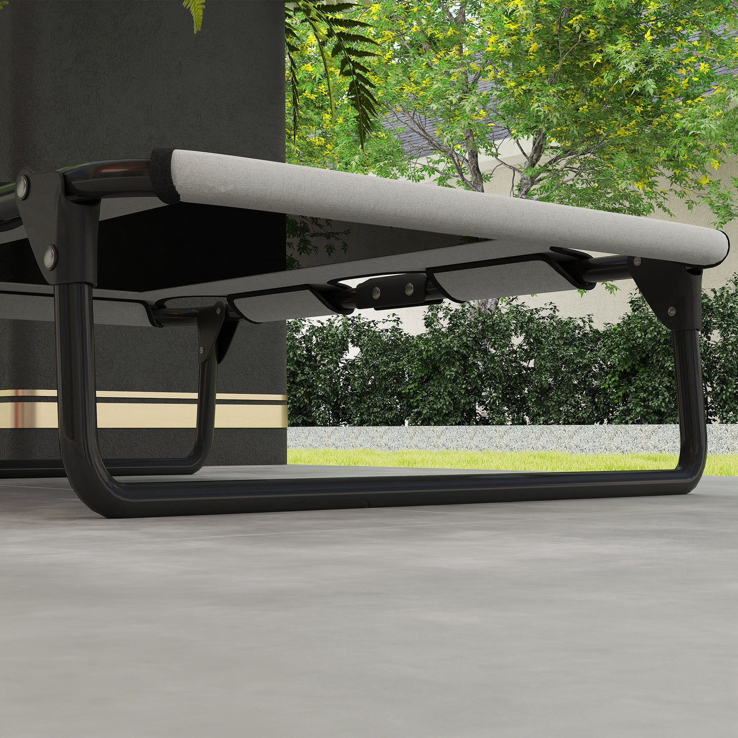 Raised Dog Bed with Breathable Mesh for S & M Dogs, Light Grey