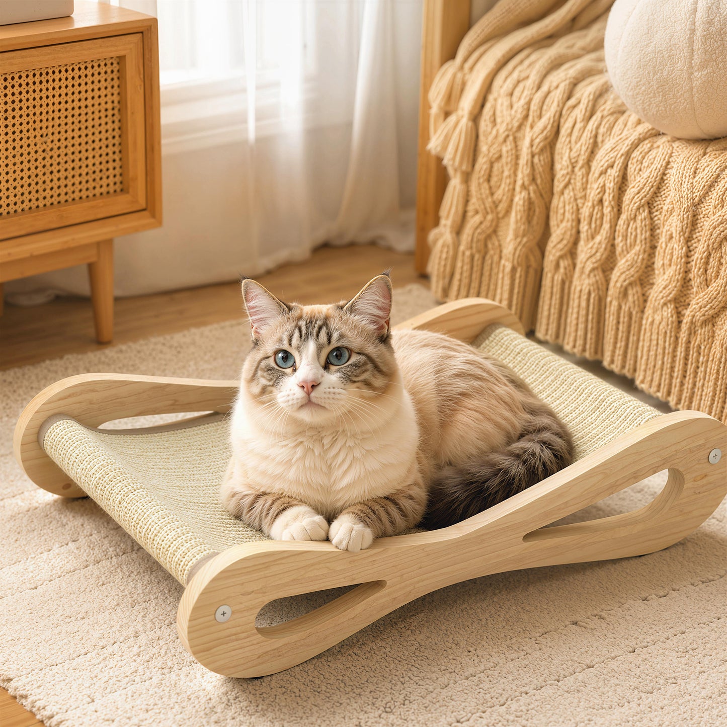 2 in 1 Sisal Cat Scratcher Bed Cat Scratching Board and Lounger