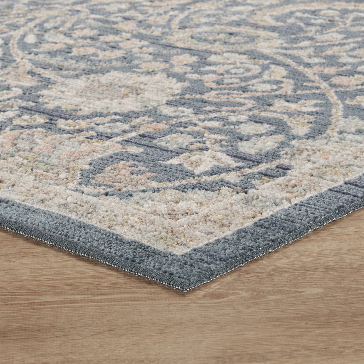 Maia Washable Floral Traditional Area Rug Non-Slip Living Room Hallway - 4 Colours Available