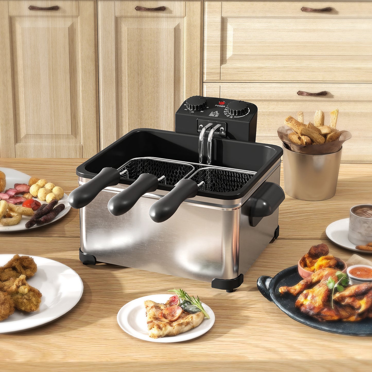 5L Deep Fryer with Removable Oil Basket and Viewing Window, 2000W